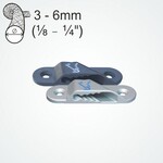 Clamcleat Racing Sail Line (Starboard) zilver + Backplate