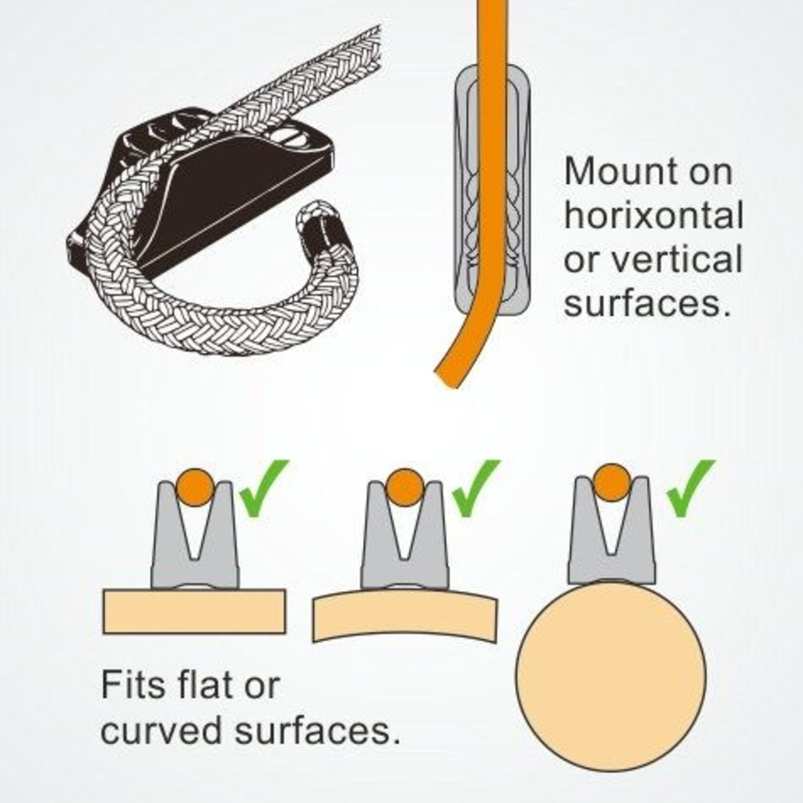 Clamcleat Open Micros wit