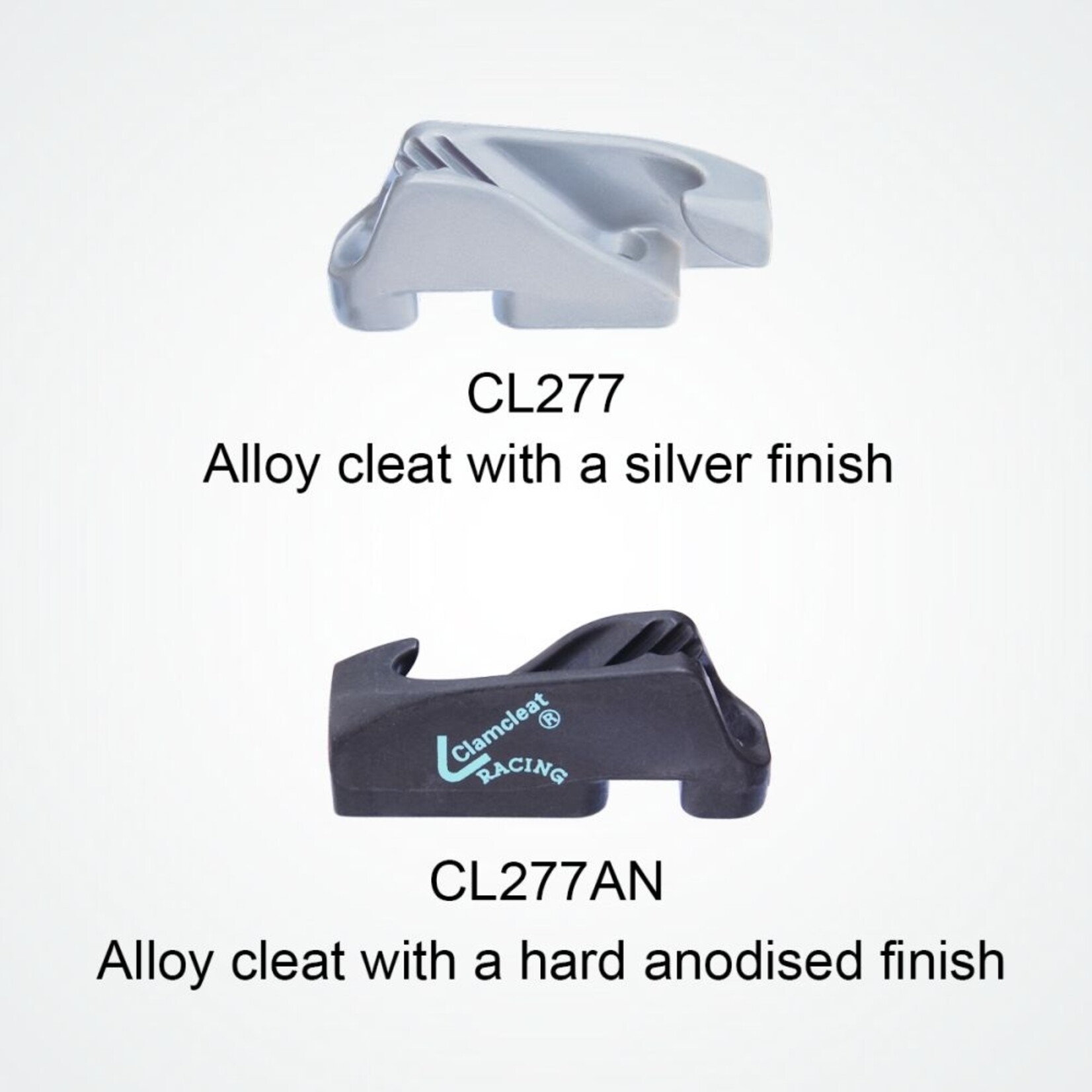 Clamcleat Side Entry Racing Micros (Starboard) zilver