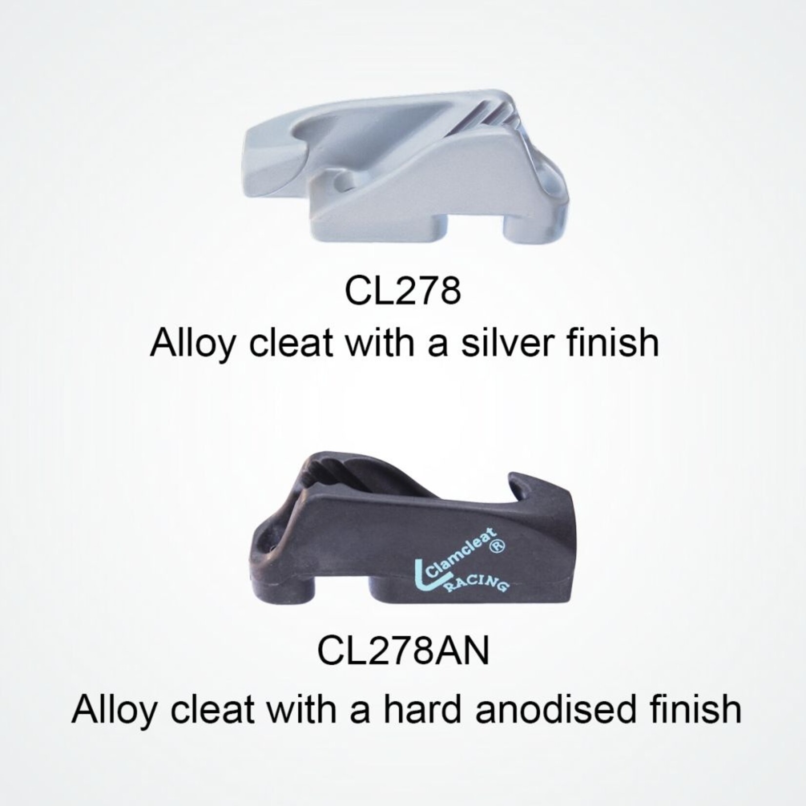 Clamcleat Side Entry Racing Micros (Port) zilver