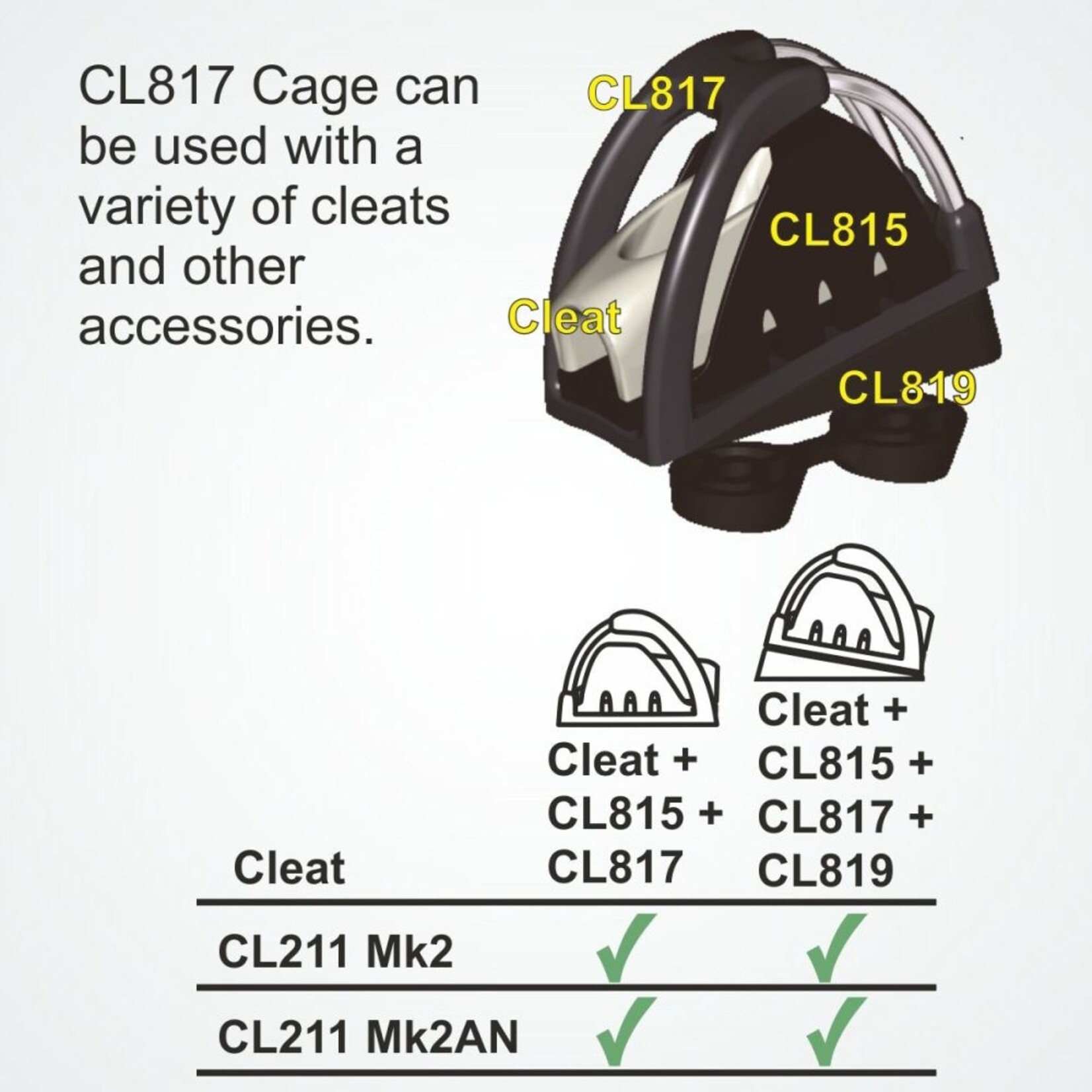 Clamcleat Cage for CL211 MK2