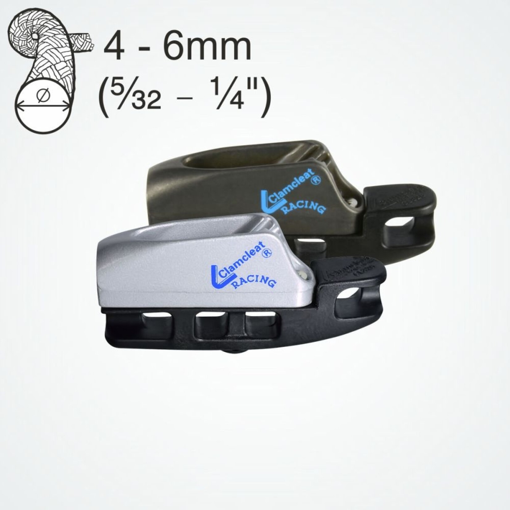 Clamcleat Aero Base with zilver CL211 MK2 Racing Junior