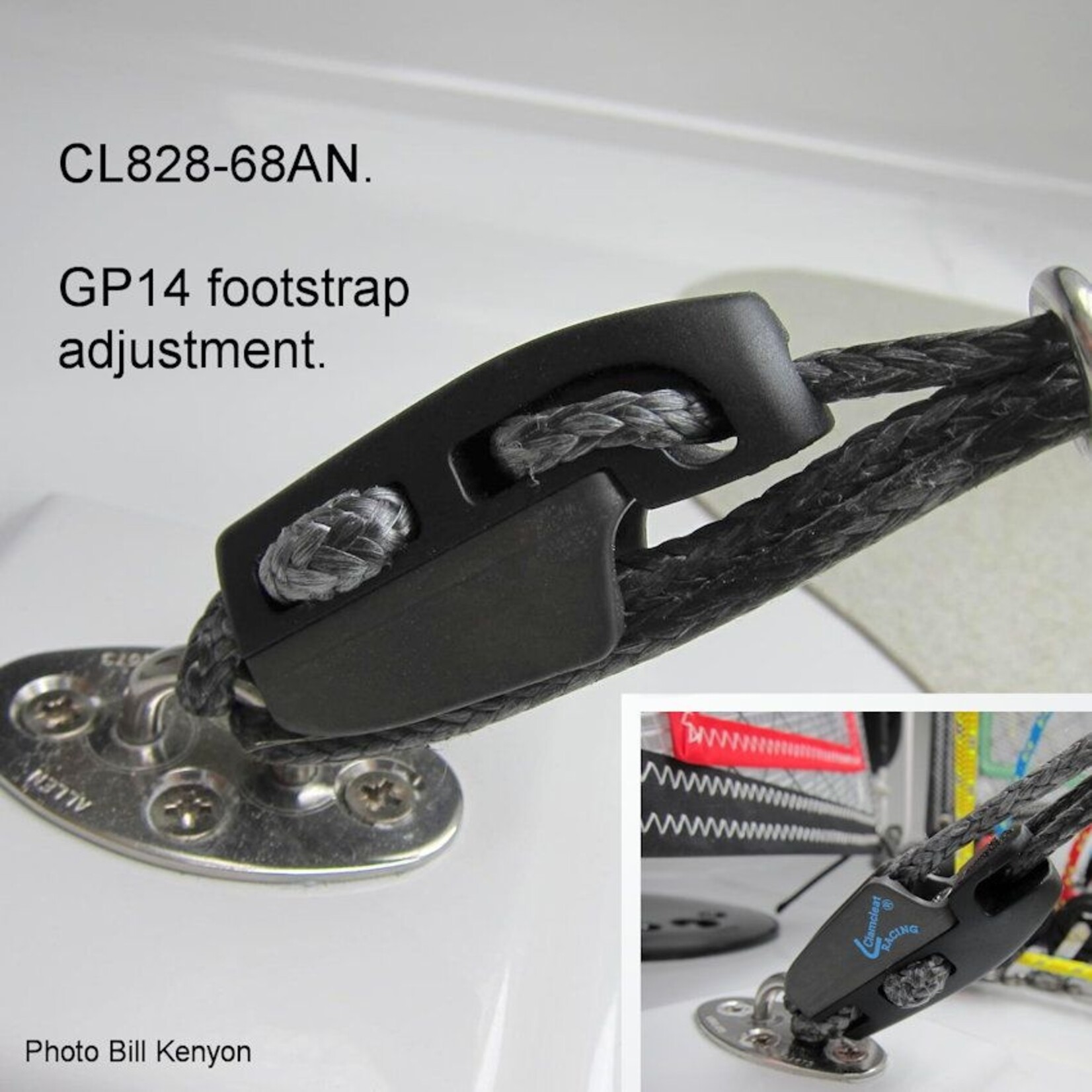 Clamcleat Aero Base with zilver CL268 Racing Micros