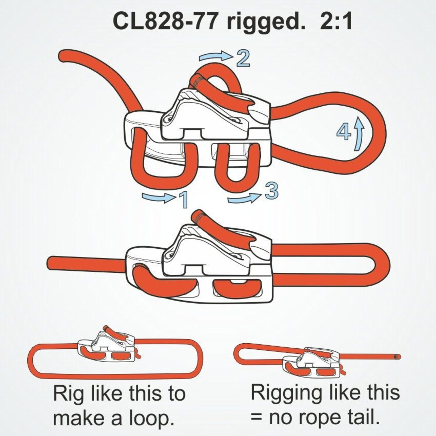 Clamcleat Aero Base with hard geanodiseerd CL277AN Side-Entry Racing Micros (Starboard)