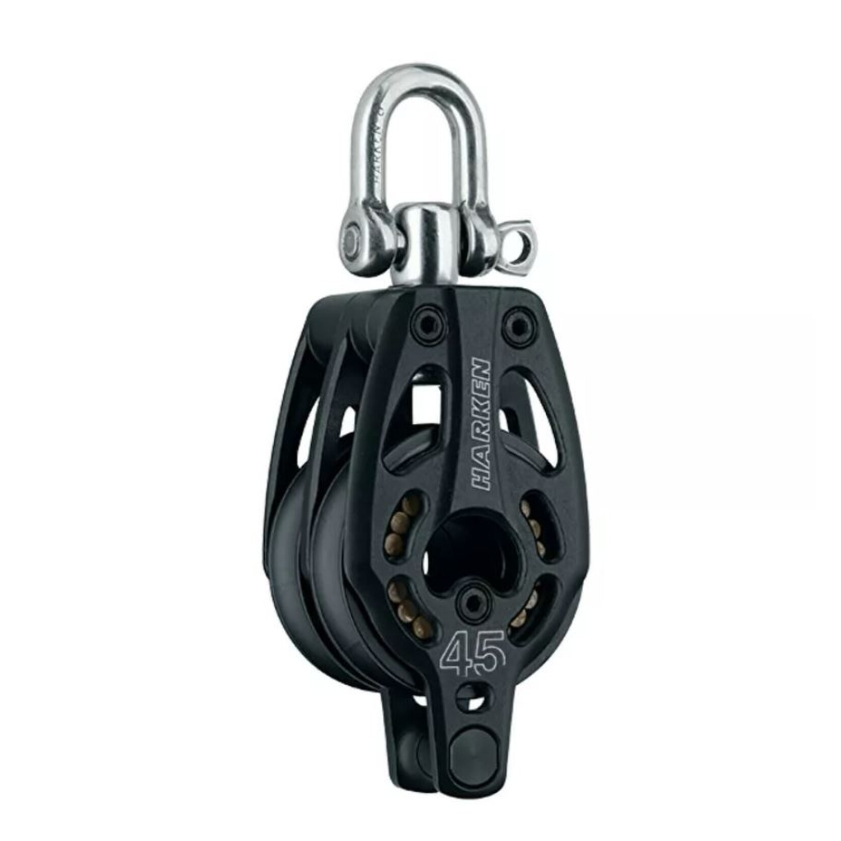 Harken 45 mm Aluminum Double Block — Swivel. Becket