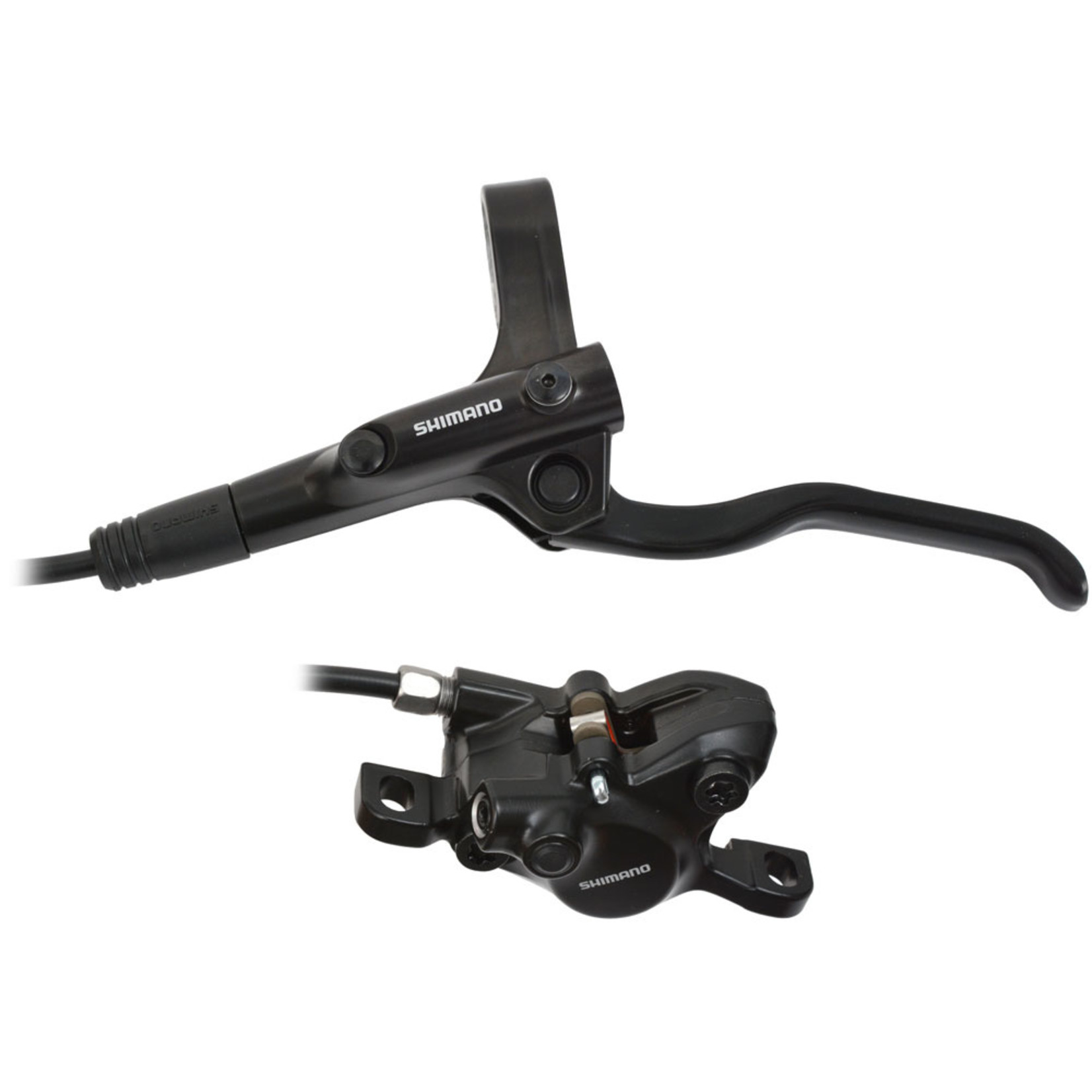 Shimano SHIMANO BR-MT200 / BL-MT200 BLED BRAKE LEVER/POST MOUNT CALLIPER, BLACK, REAR LEFT