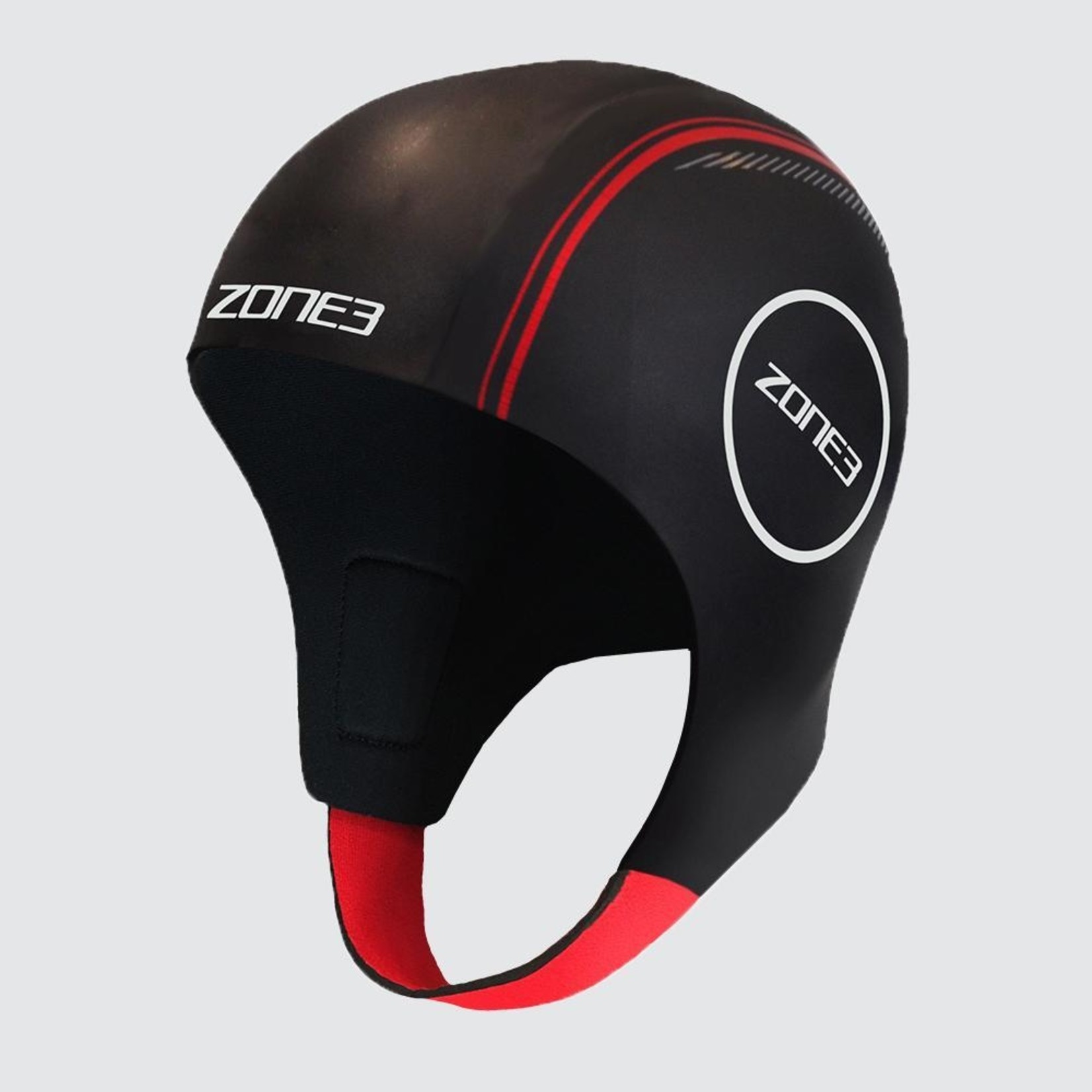 ZONE 3 ZONE 3 2022 NEOPRENE SWIM CAP BLACK/RED