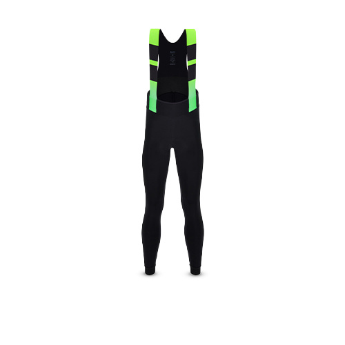2022 SANTINI AW COMMAND BIB TIGHTS NAT PAD LIME GREEN LK Bikes