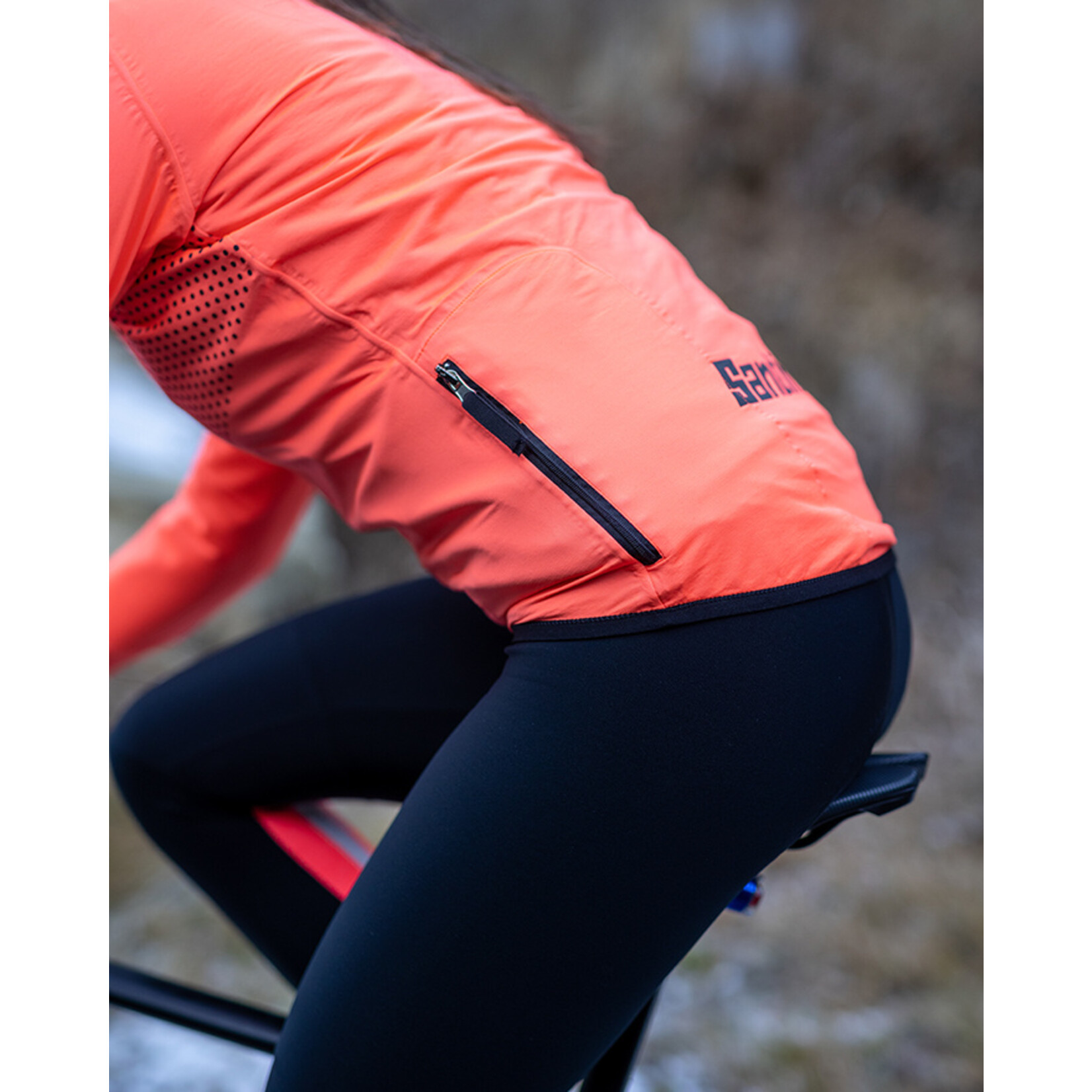 Santini SANTINI GUARD NIMBUS - RAIN JACKET FLUO PINK