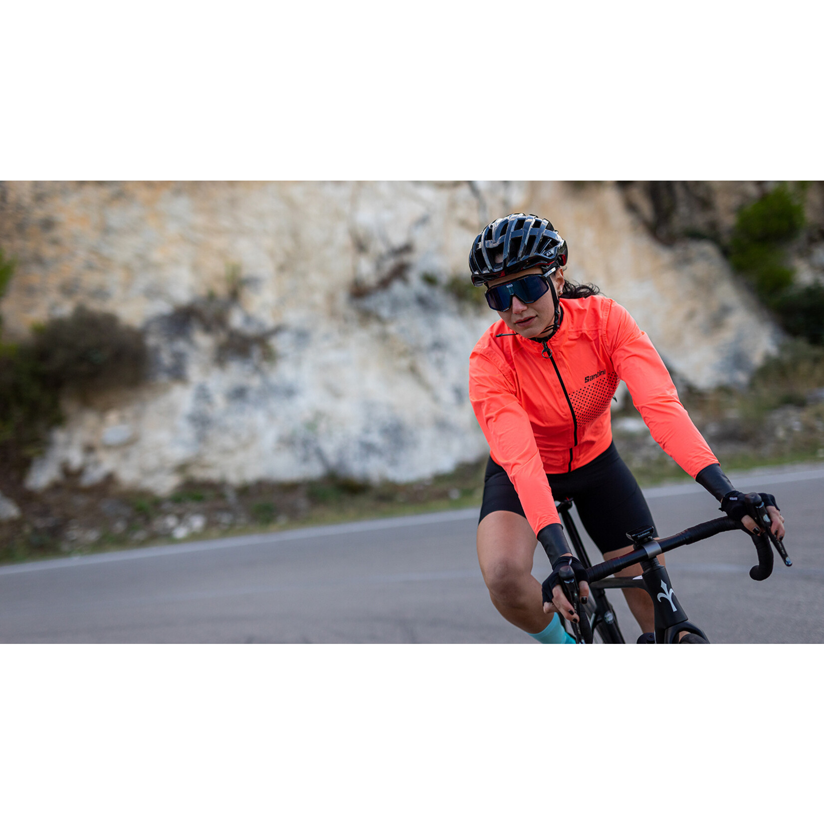 Santini SANTINI GUARD NIMBUS - RAIN JACKET FLUO PINK