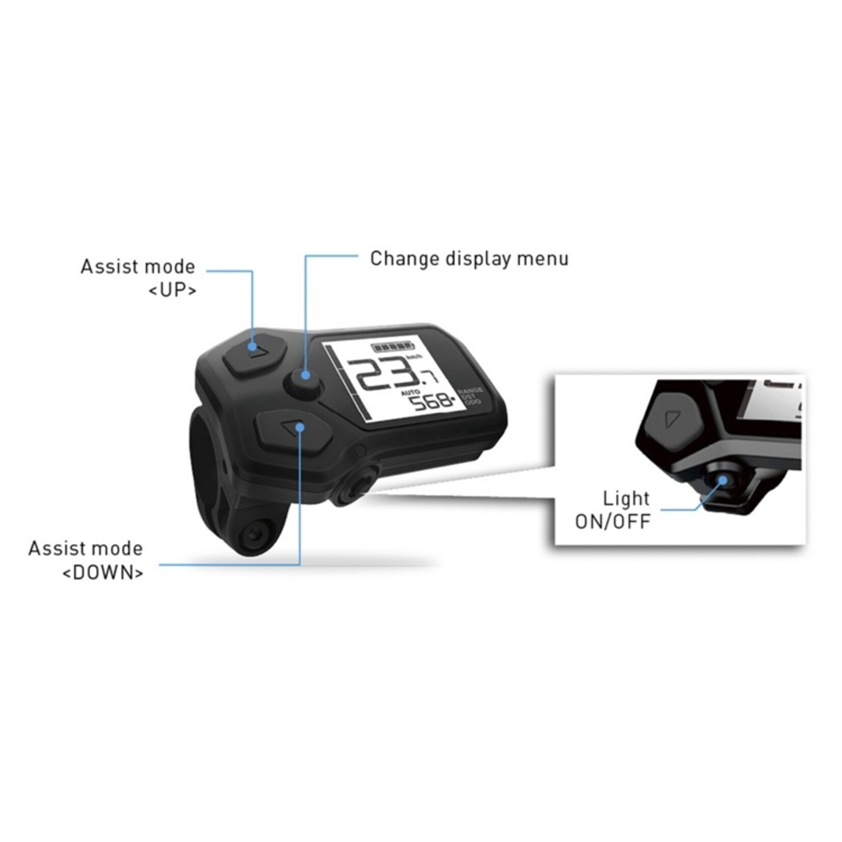 SHIMANO SC E5000M DISPLAY WITH WALK ASSIST LK Bikes