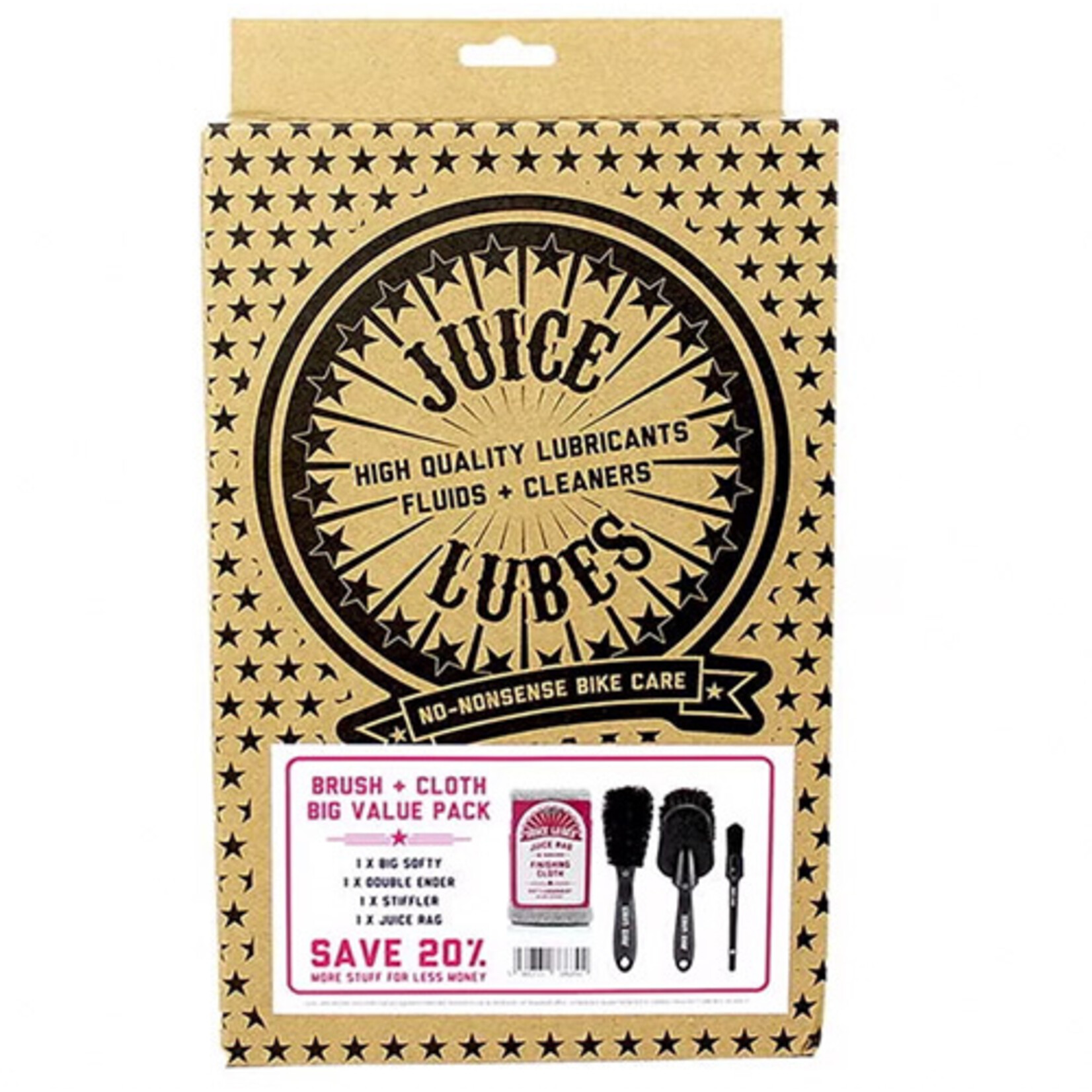 JUICE LUBES 3 X BRUSH SET & CLOTH SET