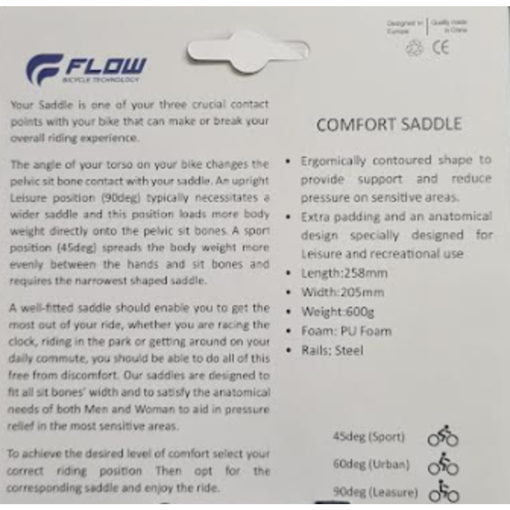 FLOW FLOW COMFORT SADDLE