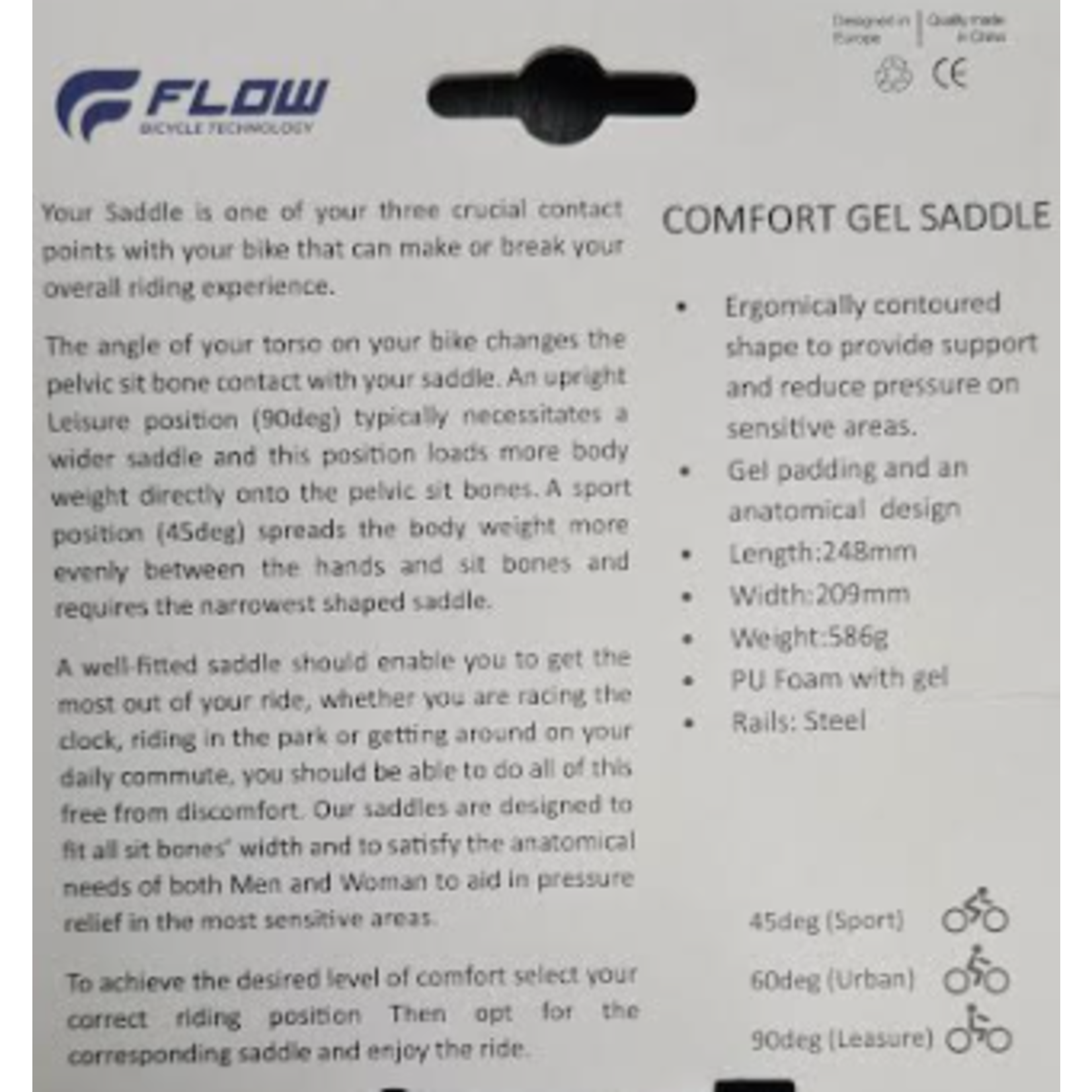 FLOW FLOW COMFORT SADDLE