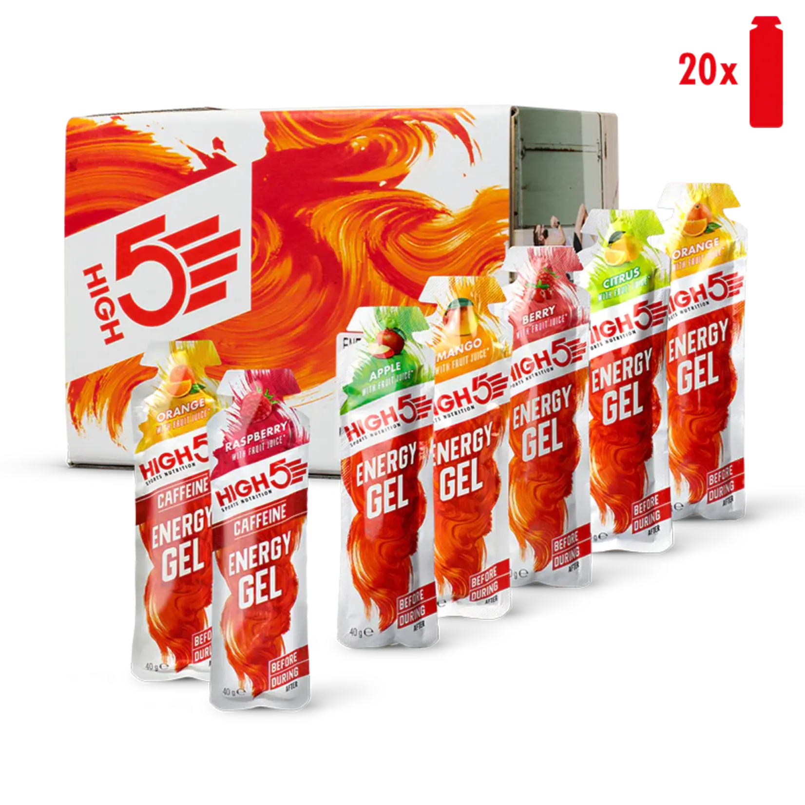 High 5 HIGH 5 ENERGY GEL MIXED PACK / 20X40G GELS