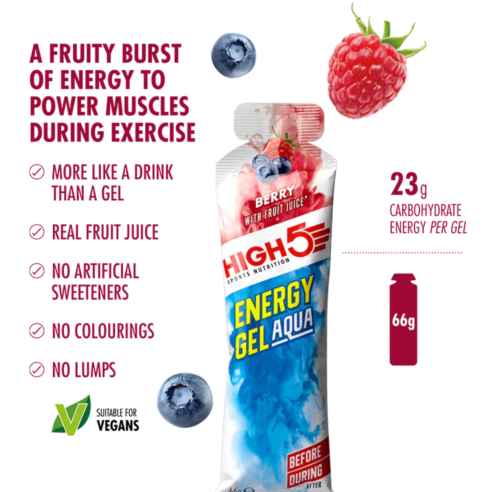 High 5 HIGH 5 ENGRY GEL AQUA MIXED / 15 x 66G GELS