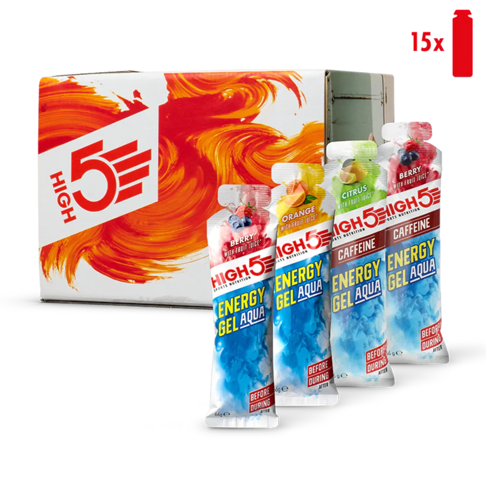 High 5 HIGH 5 ENGRY GEL AQUA MIXED / 15 x 66G GELS