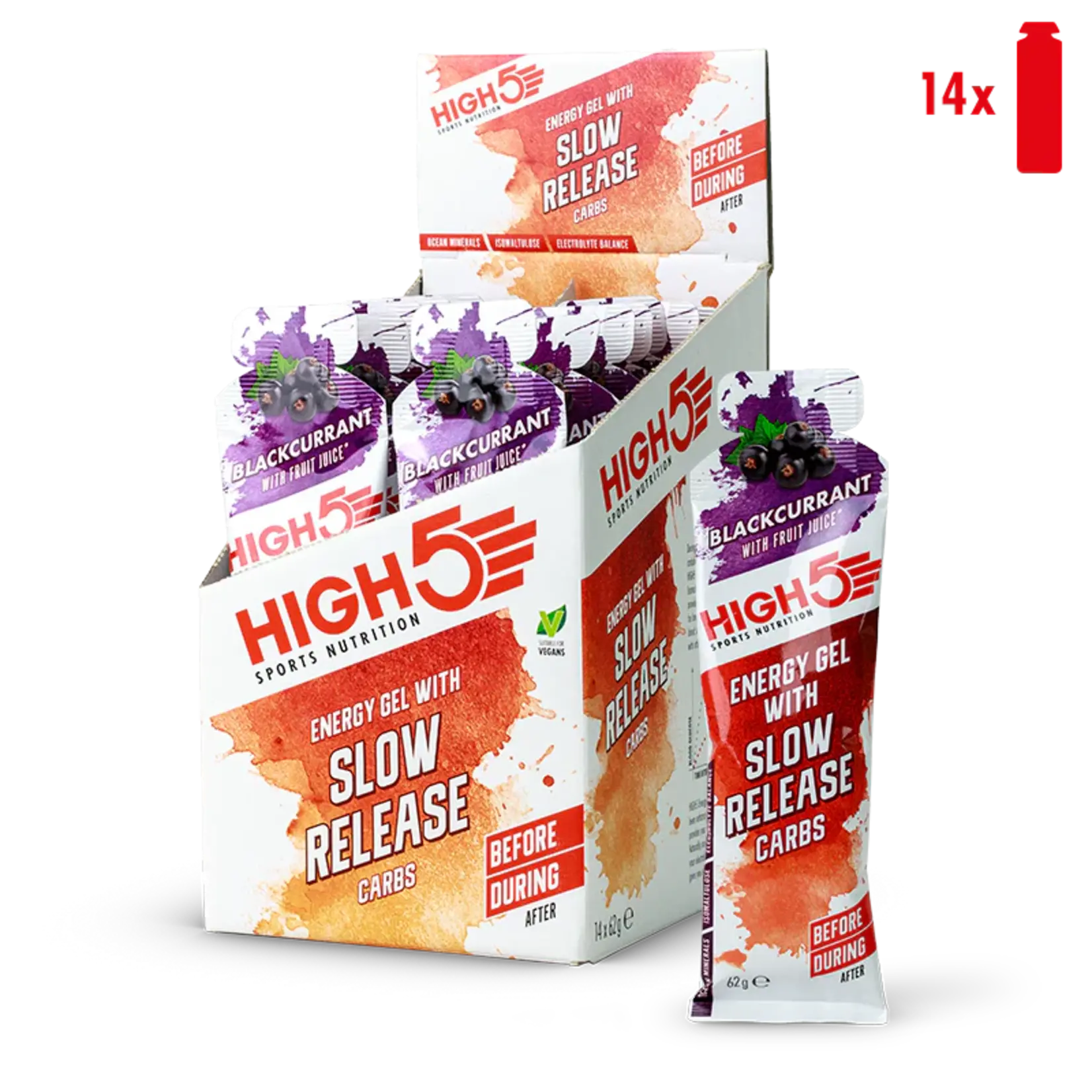 High 5 HIGH 5 ENERGY GEL SLOW RELEASE CARBS 62G