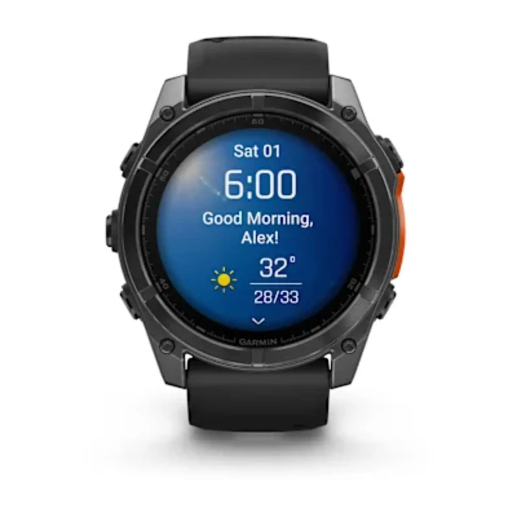 Garmin FENIX 8 51MM AMOLED GLASS/SS SLATE GRAY STEEL/BLACK