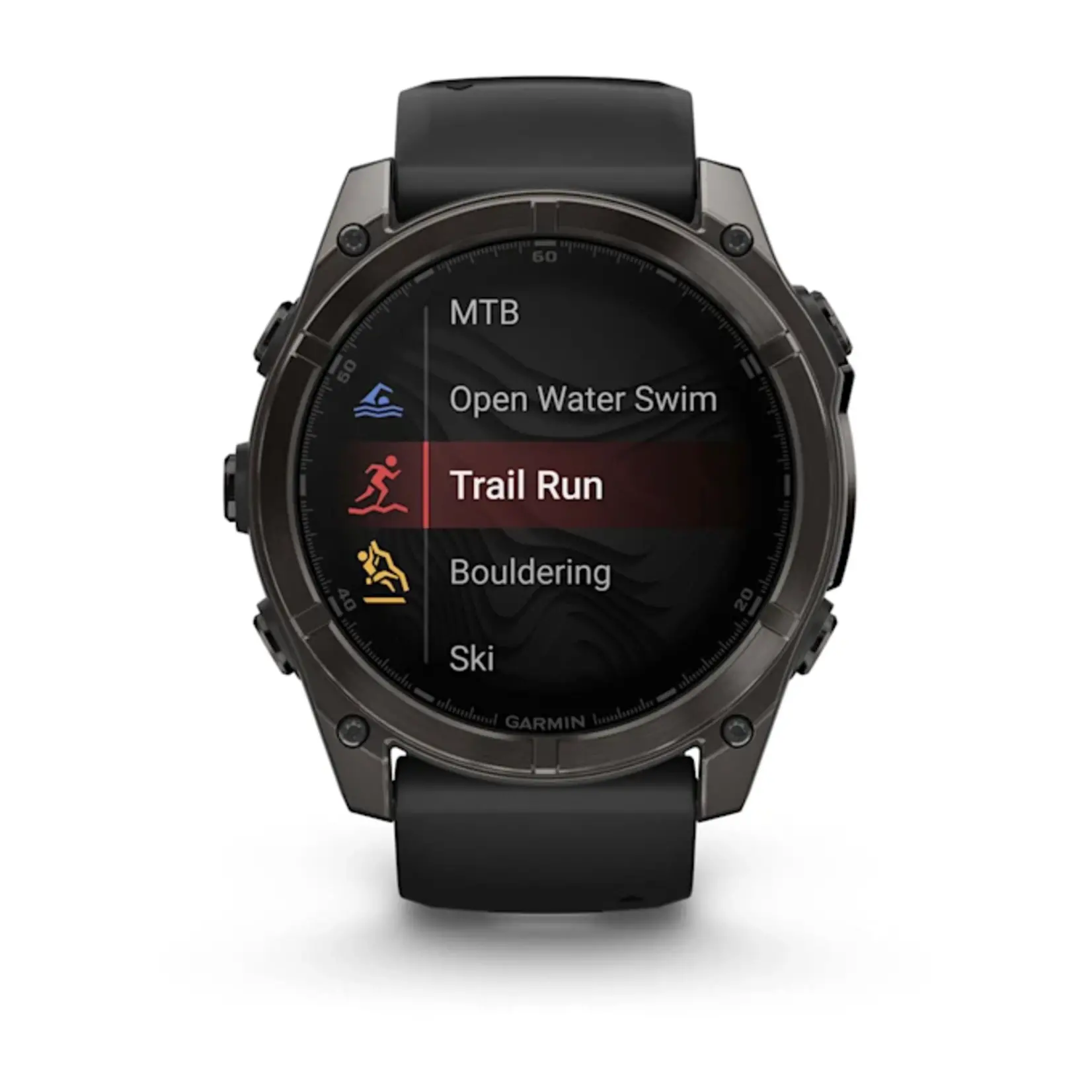 Garmin FENIX 8 – 51 MM, AMOLED  SAPPHIRE, CARBON GREY DLC WITH BLACK/PEBBLE GREY SILICONE BAN