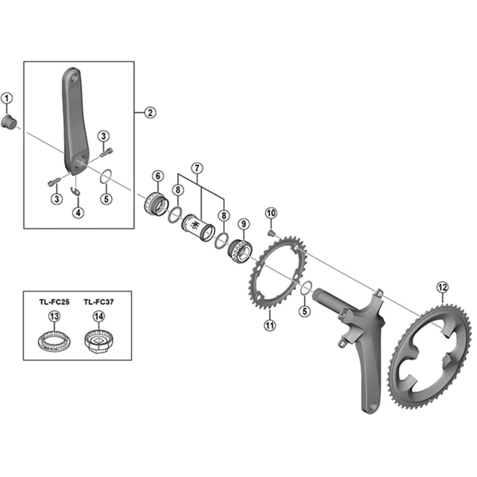 SHIMANO CHAINRING 11 SP FC R-7000 50T