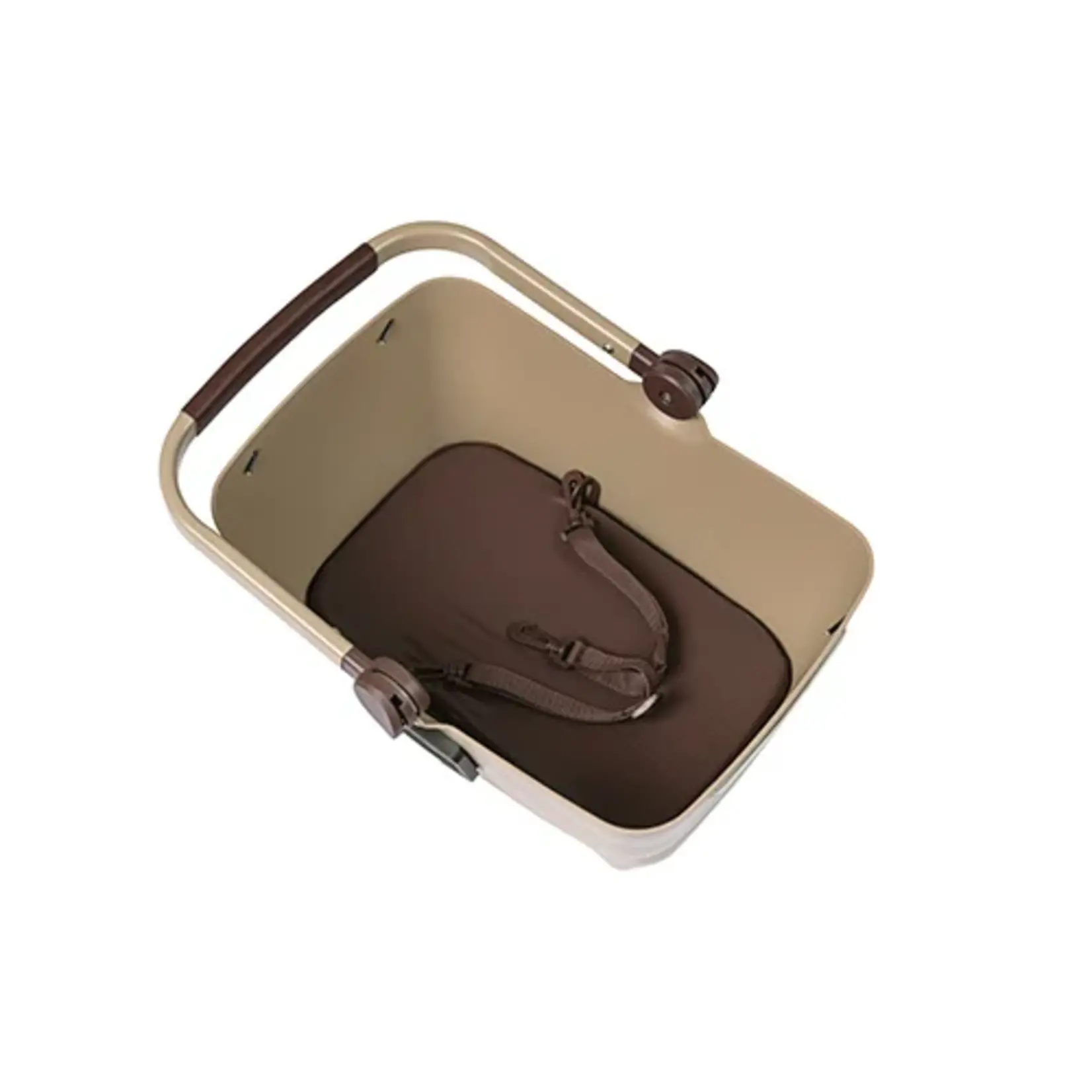 BASIL BASIL BUDDY DOG BICYCLE BASKET KF, 32L, BISCOTTI BROWN