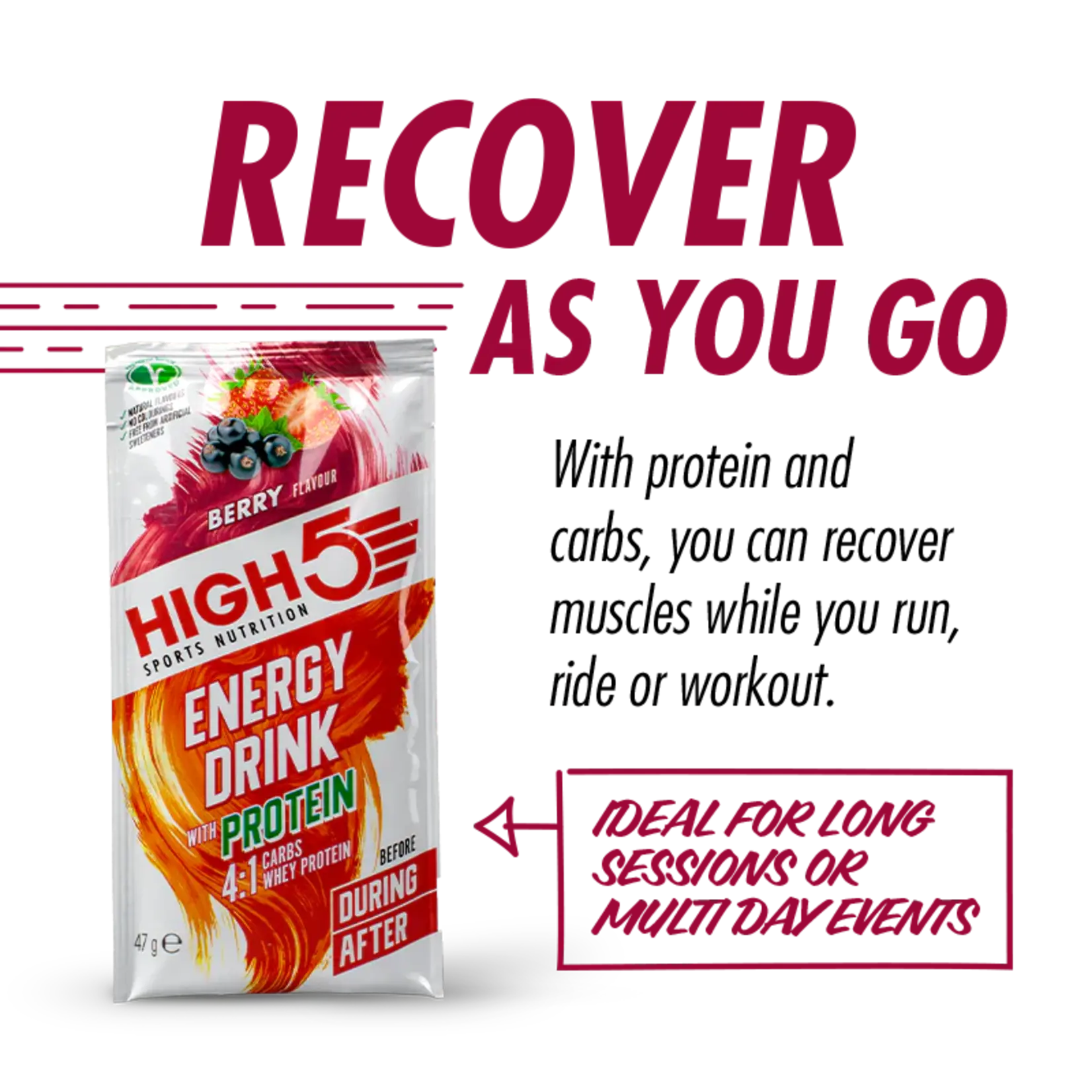 High 5 HIGH 5 ENERGY DRINK BERRY SACHET WITH PROTIEN