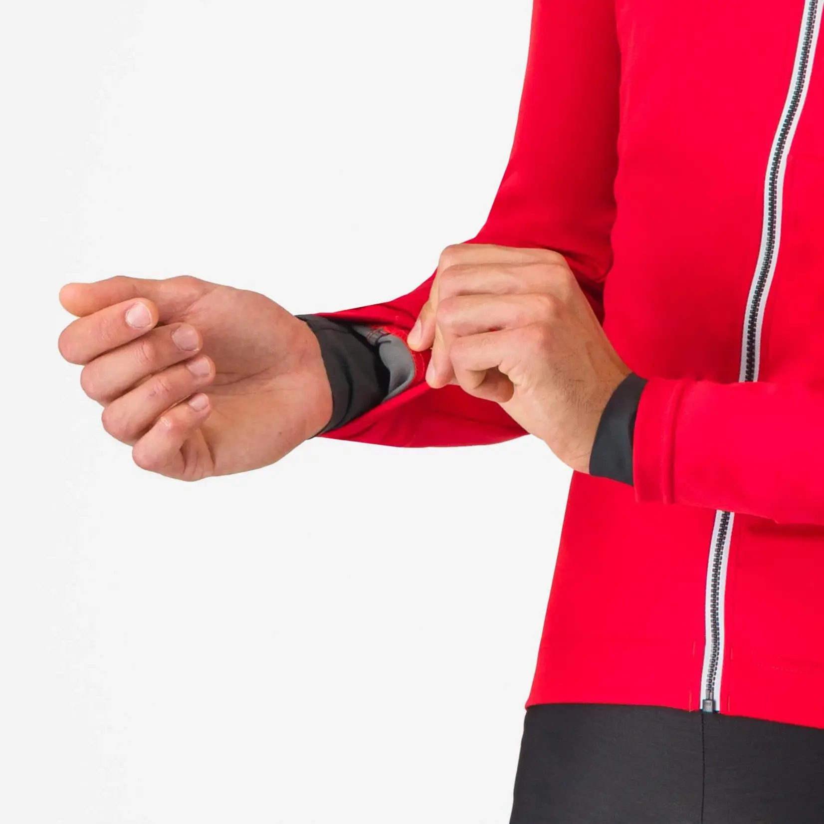 Castelli CASTELLI GO JACKET -  RED/SLIVER GREY