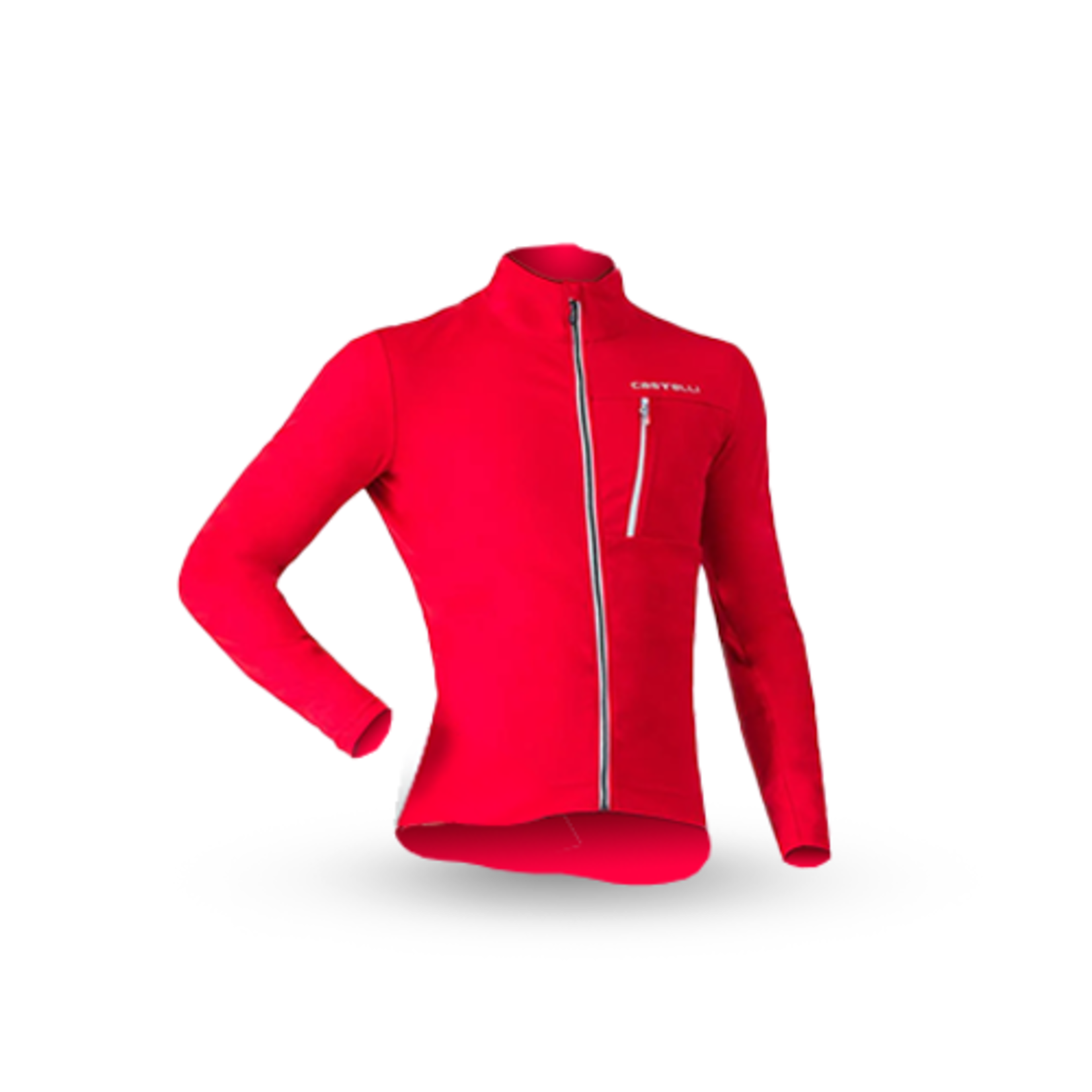 Castelli CASTELLI GO JACKET -  RED/SLIVER GREY