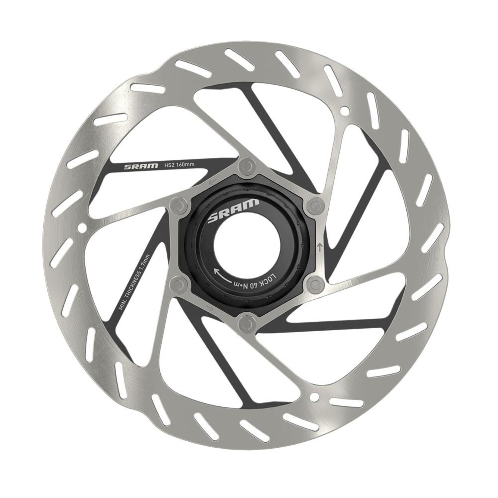 SRAM SRAM ROTOR - HS2 CENTER LOCK (INCLUDES LOCKRING) ROUNDED