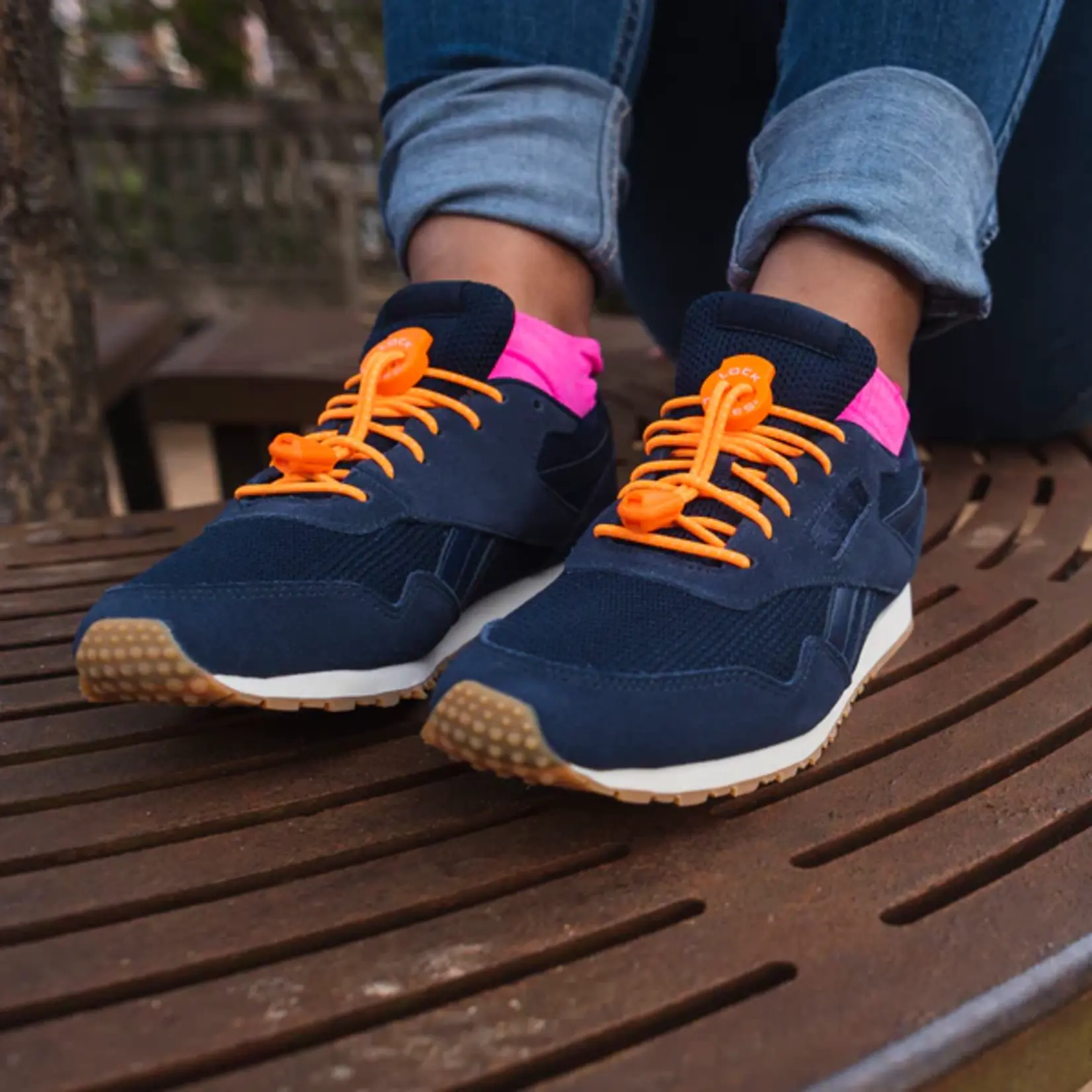 LOCK LACES LOCK LACES NEON ORANGE