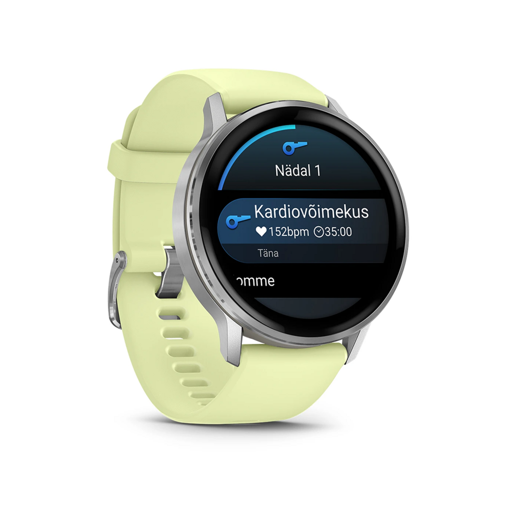 Garmin GARMIN VENU 4 (45MM) SILVER WITH CITRON SILICONE BAND