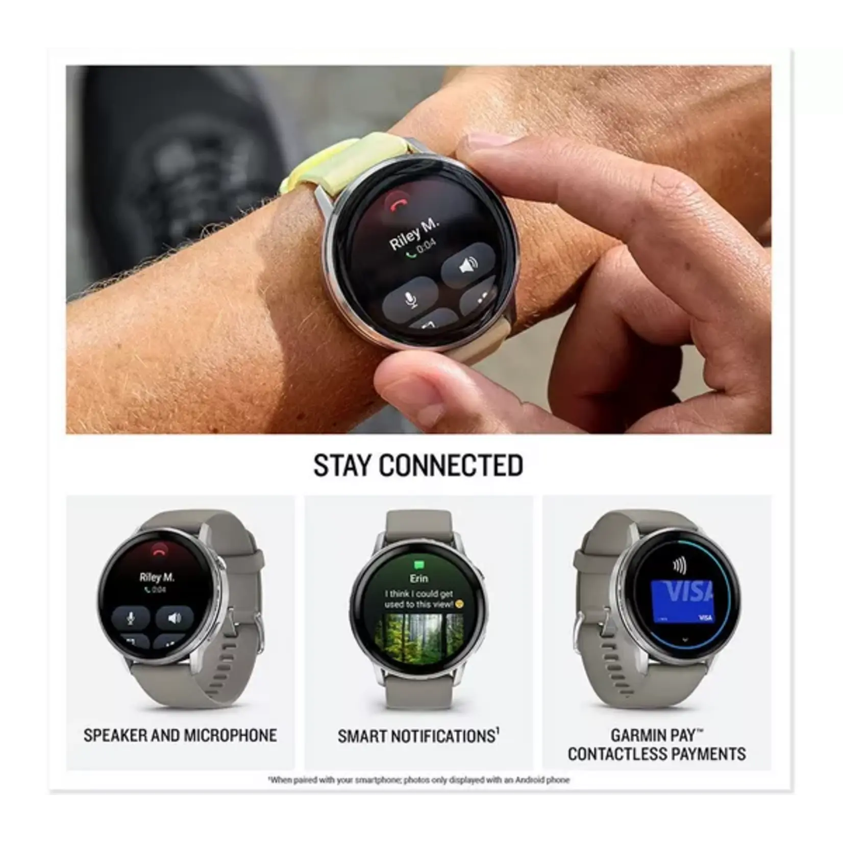 Garmin GARMIN VENU 4 (45MM) SILVER WITH CITRON SILICONE BAND