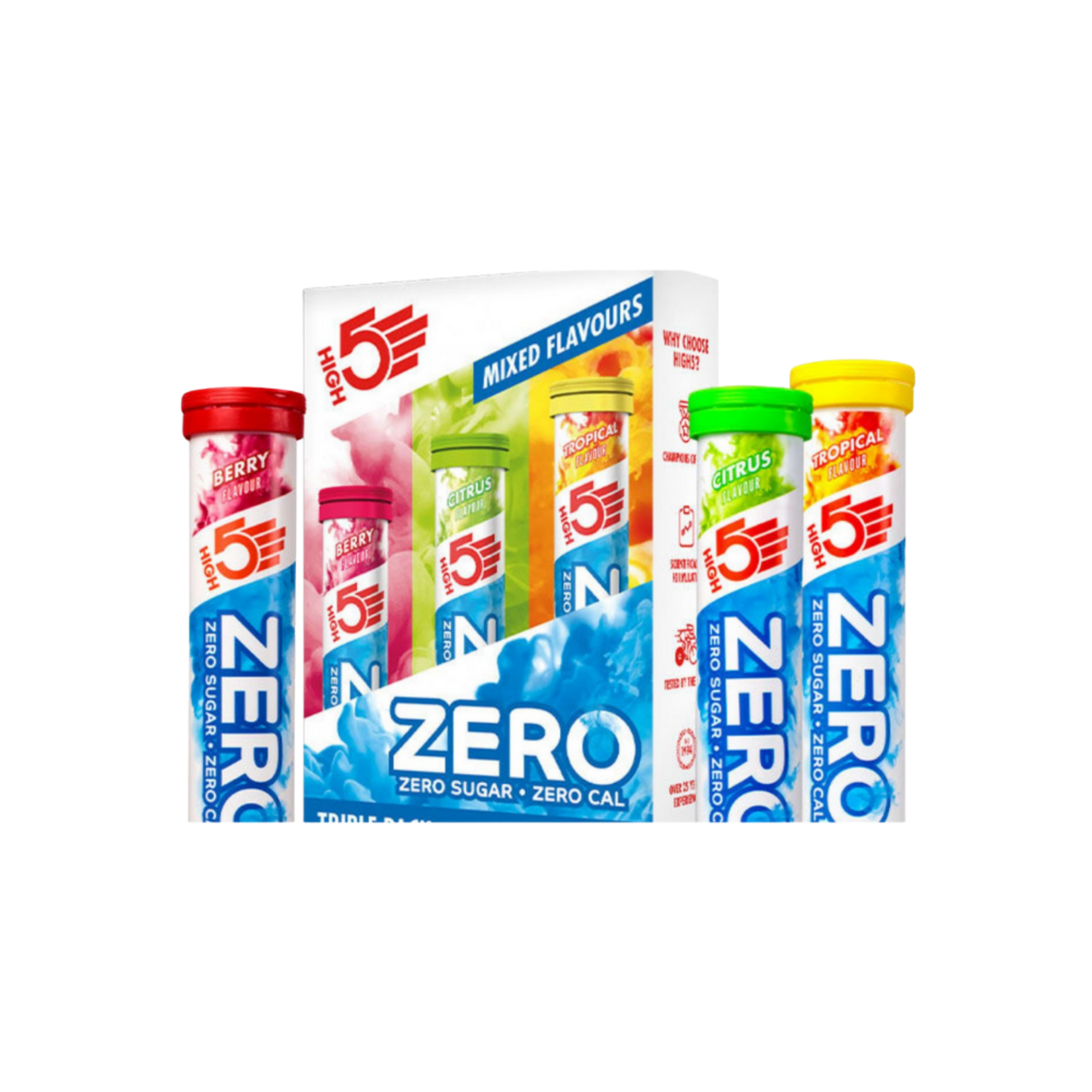 HIGH 5 ZERO TRIPLE PACK -  BERRY/CITRUS/TROPICAL