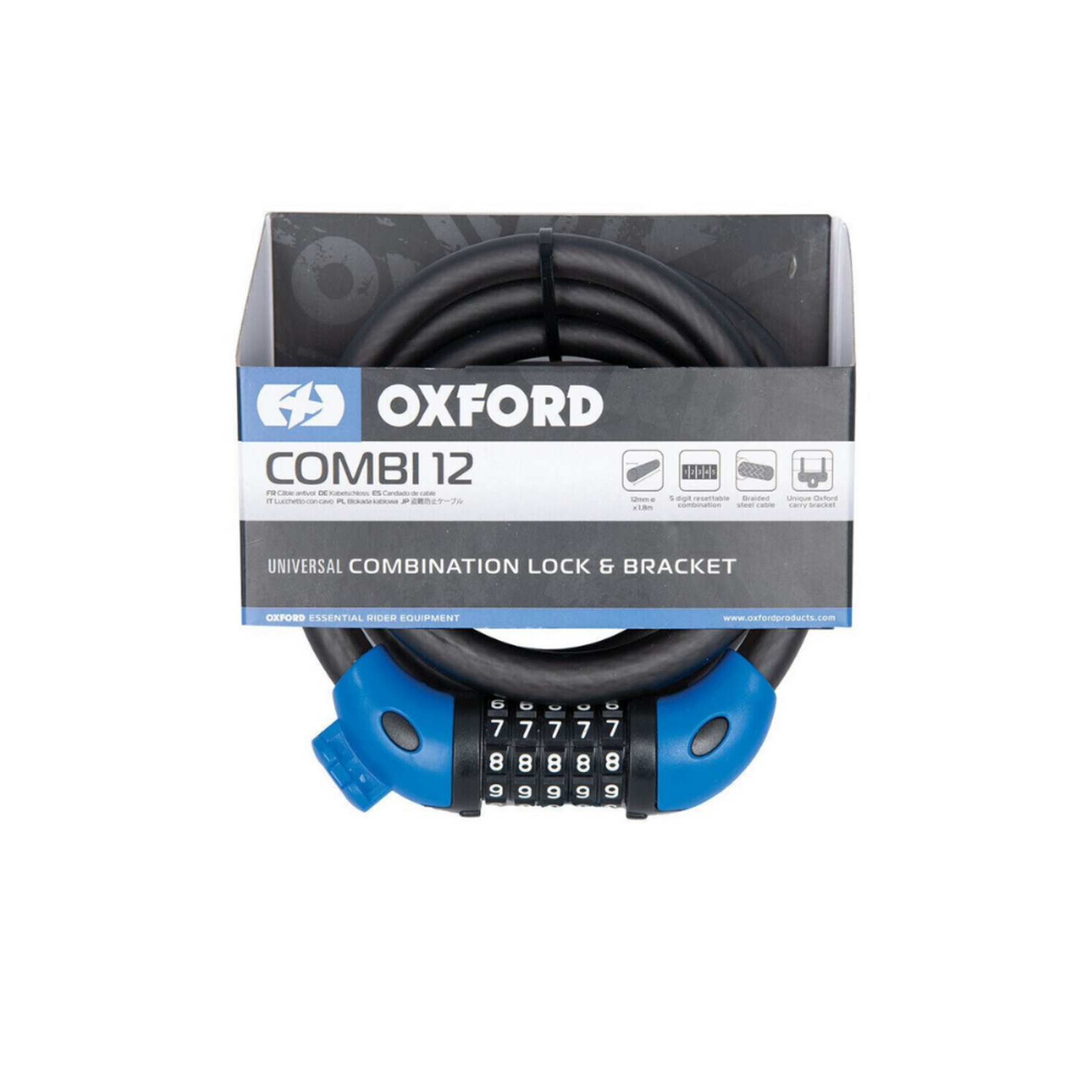 Oxford OXFORD CABLE12 LOCK 12MMx1800MM