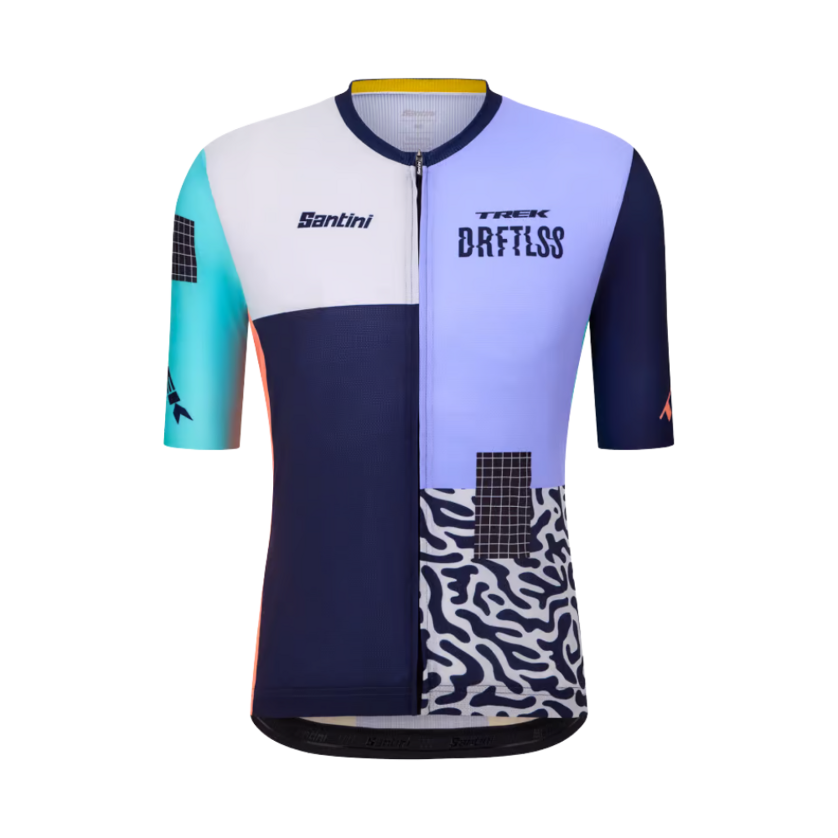 Santini SANTINI TREK DRIFTLESS TEAM REPLICA CYCLING JERSEY DARK BLUE/LIGHT BLUE