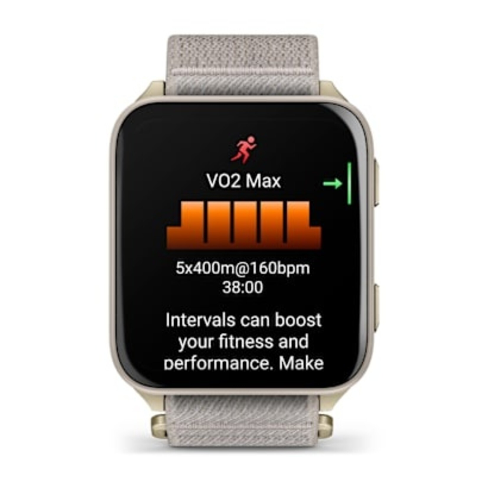 Garmin GARMIN VENUX1  SOFT GOLD WITH TITANIUM CASEBACK AND FRENCH GREY NYLON BAND