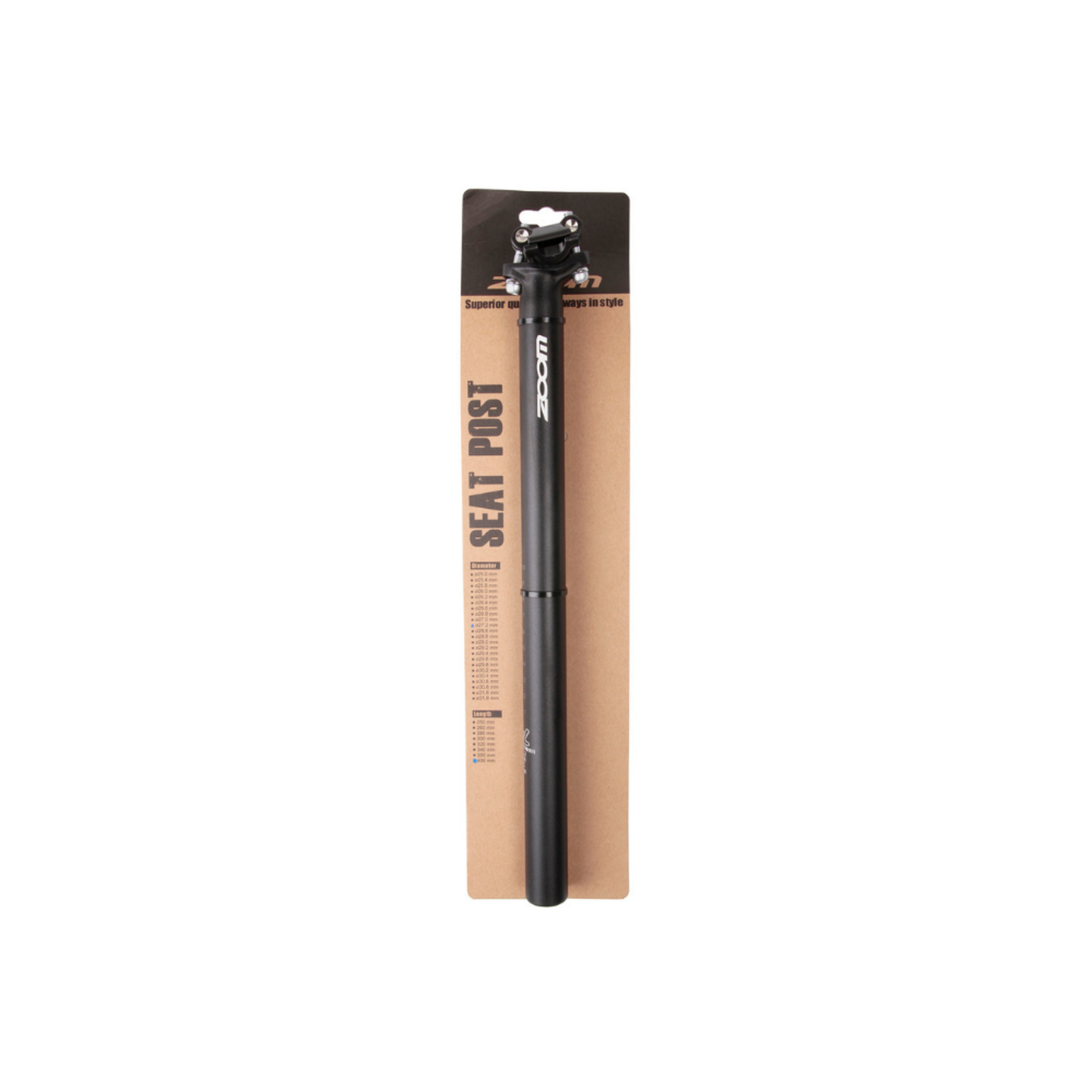 ZOOM ZOOM SEATPOST 27.2MM BLACK