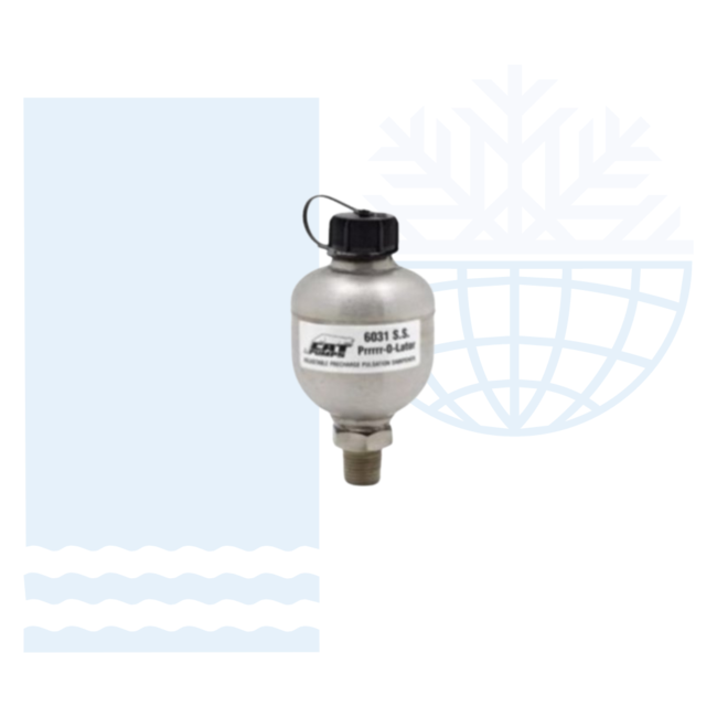 Pulsatiedemper RvS316 160CC 45 l/m 210 bar 1/2''NPT
