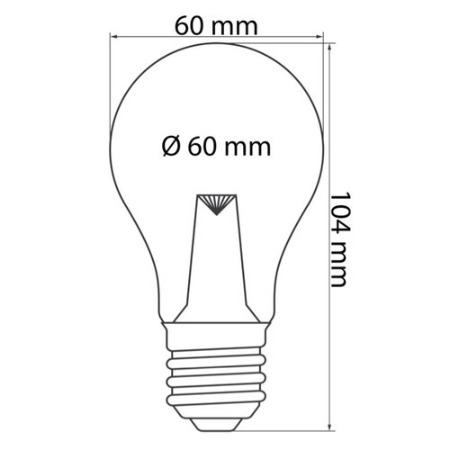 LED-lamppu, keltainen - Ø60 - 1 W