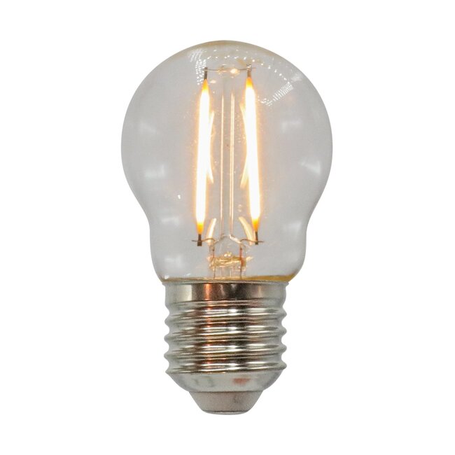2,5W & 4,5W filamenttilamppu 2700K,  Ø45mm - himmennettävä
