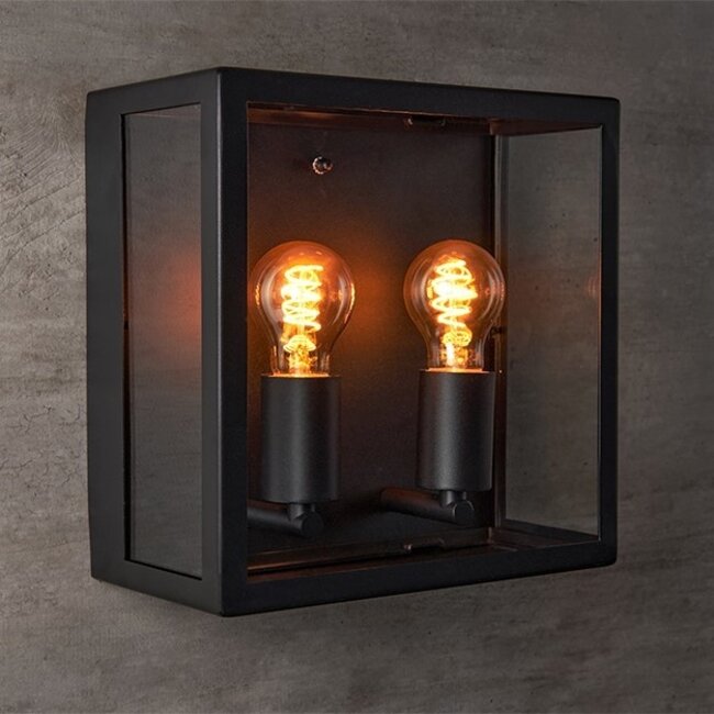 Gabriella seinävalaisin - ruostumaton teräs ja lasi