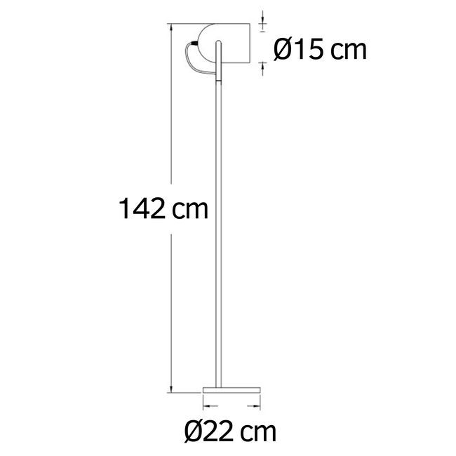 Oslo lattiavalaisin - musta