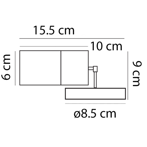 Design seinävalaisin Lola - musta