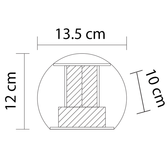 Lizzy pyöreä seinävalaisin - tumman harmaa