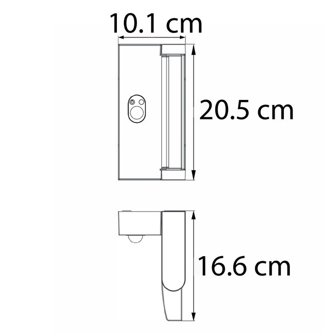 Berlin kääntyvä seinävalaisin aurinkopaneelilla ja liikkeentunnistimella - musta