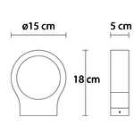 Leo pyöreä seinävalaisin - musta