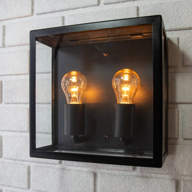 Gabriella seinävalaisin - ruostumaton teräs ja lasi