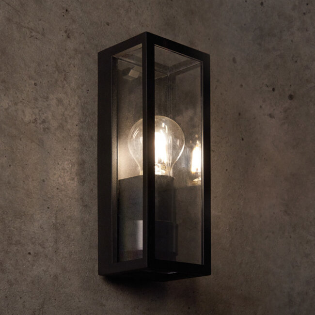 Filippo seinävalaisin - ruostumaton teräs, musta