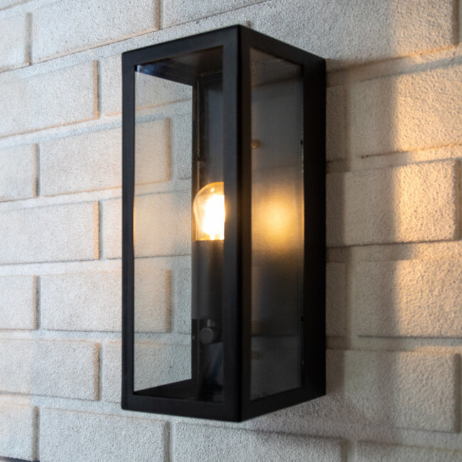 Filippo seinävalaisin - ruostumaton teräs, musta